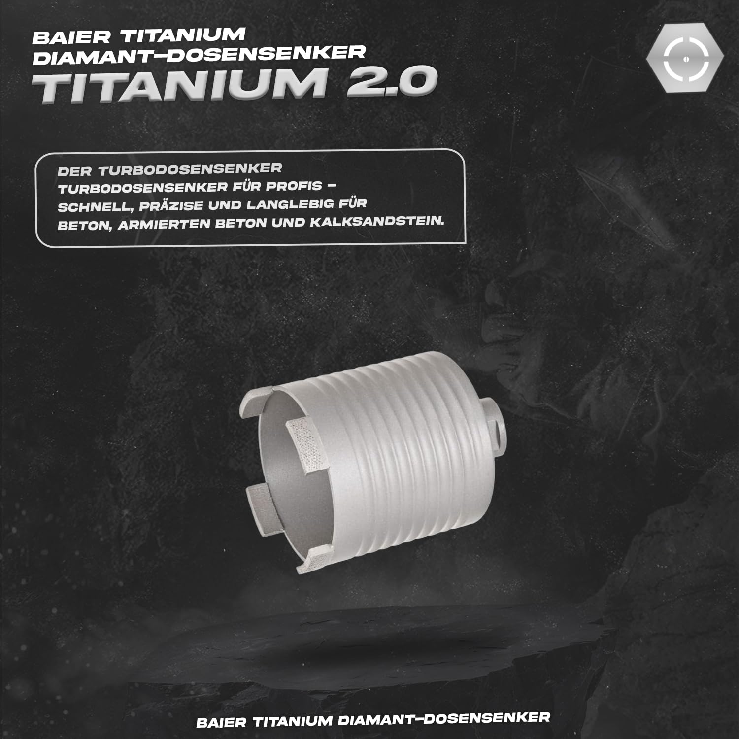TITANIUM 2.0 DOSENSENKER 82mm M16 BAIER 10016