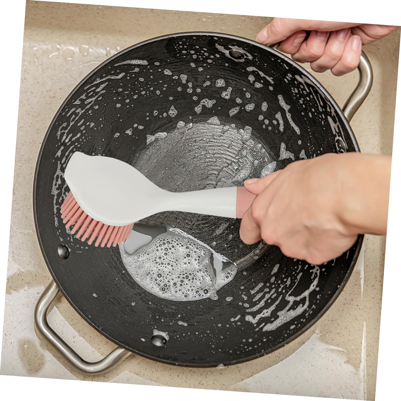 Healeved 10piezas Cepillos De Cocina Mango para Fregar y Utensilios Cepillo De Antiadherente para Sartenes y Ollas para Limpieza De Cocina