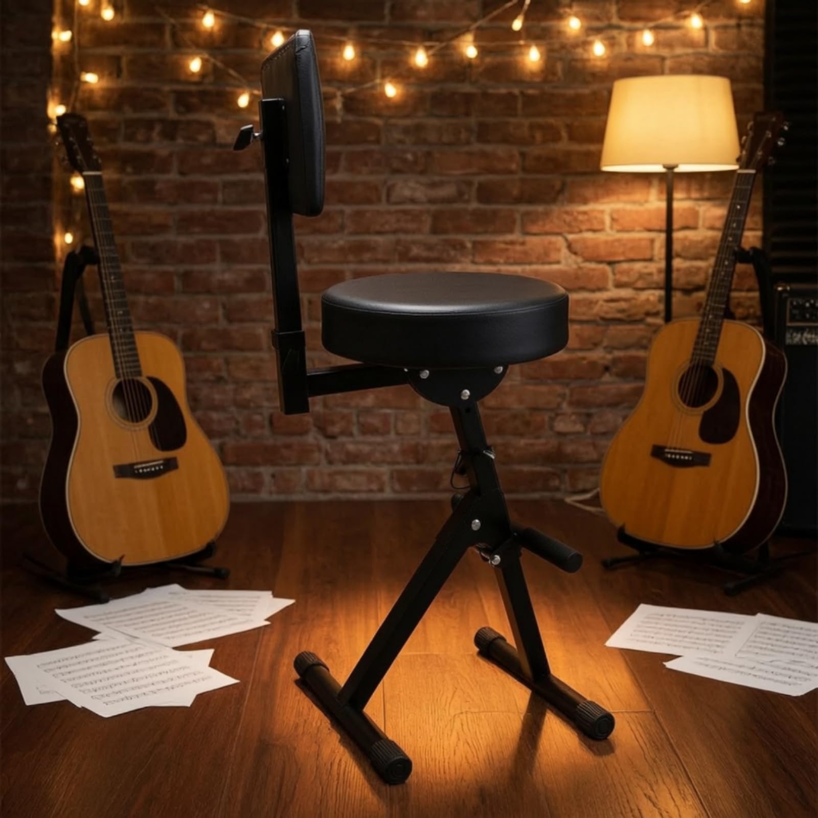 kowaku Tabouret Confortable, Style to 2 | Réglable En Hauteur, Rembourré, Tabouret Musicien, pour Scène