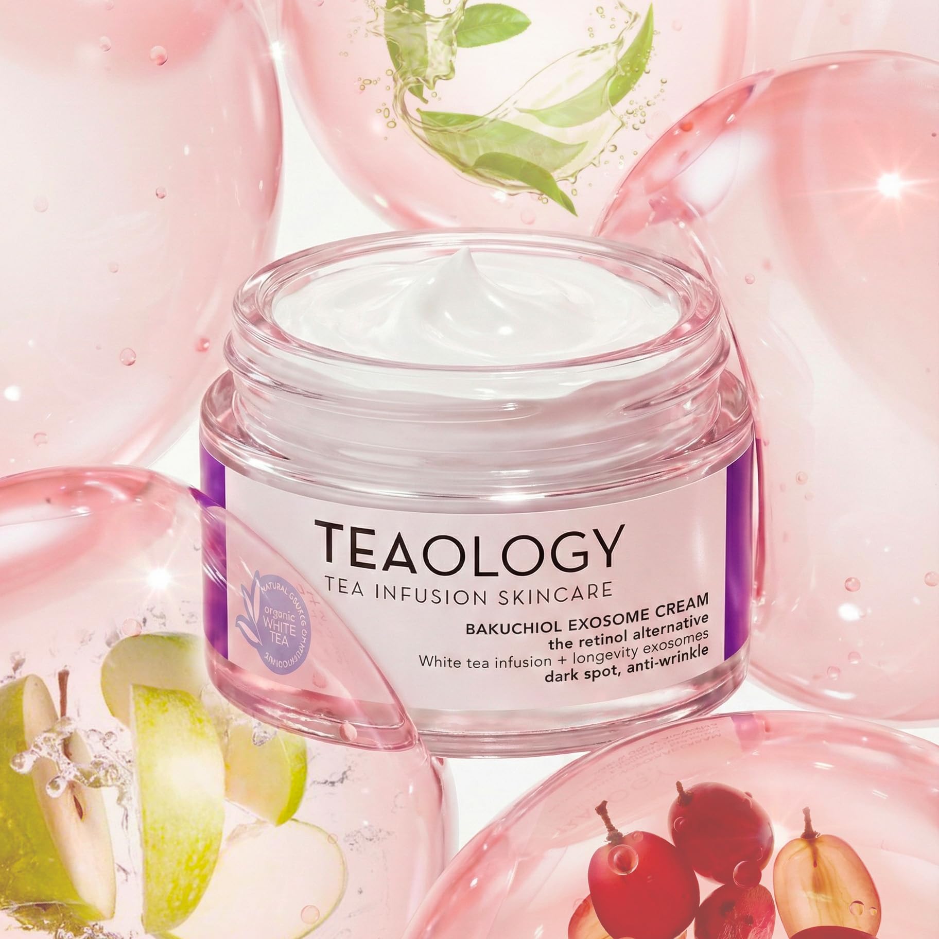 Teaology Bakuchiol Exosome Cream I per la cura della pelle I contro le macchie di pigmento, anti invecchiamento
