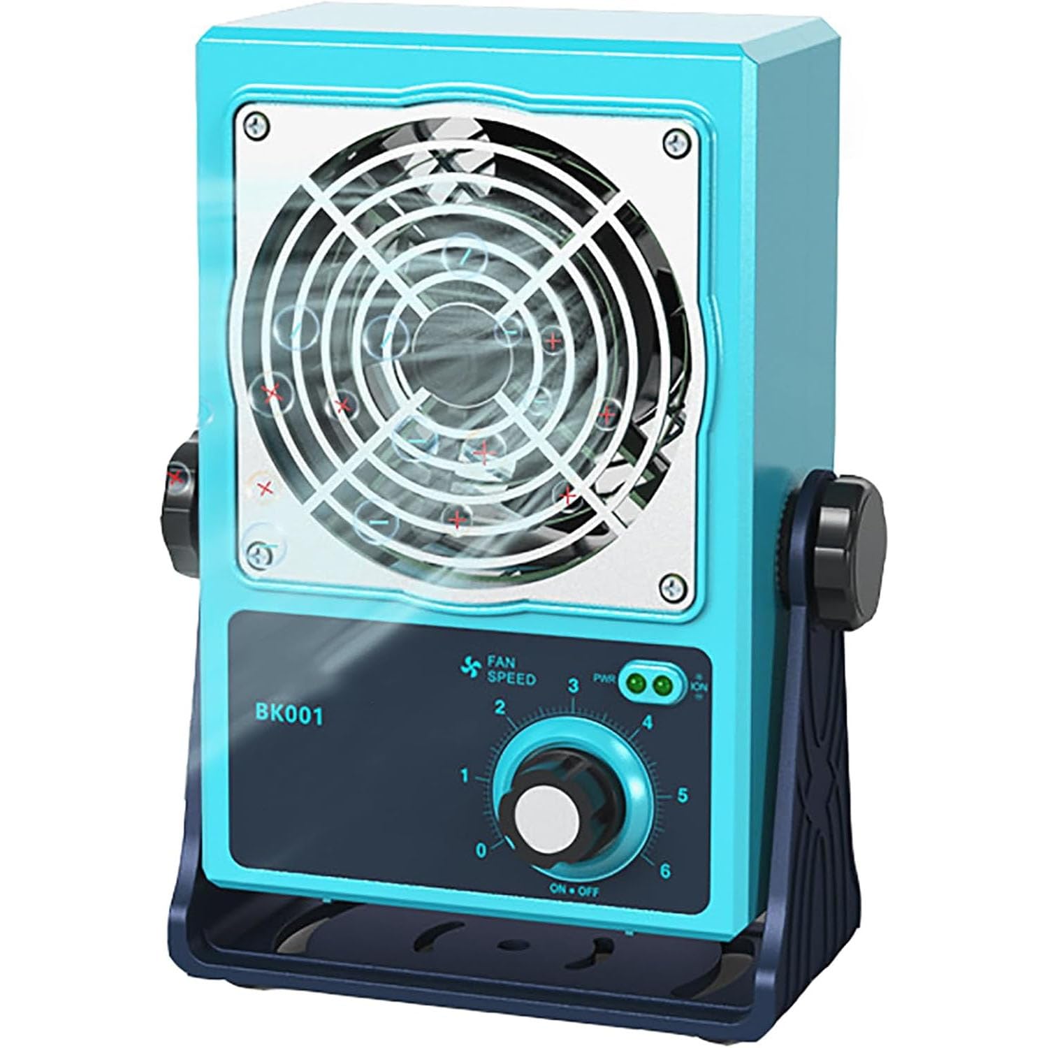 Ionizador antiestático, eliminador de electricidad estática ESD de escritorio, volumen máximo de aire 85 (CFM), ajuste libre, incluye dispositivo de limpieza para una eliminación eficaz de la electric