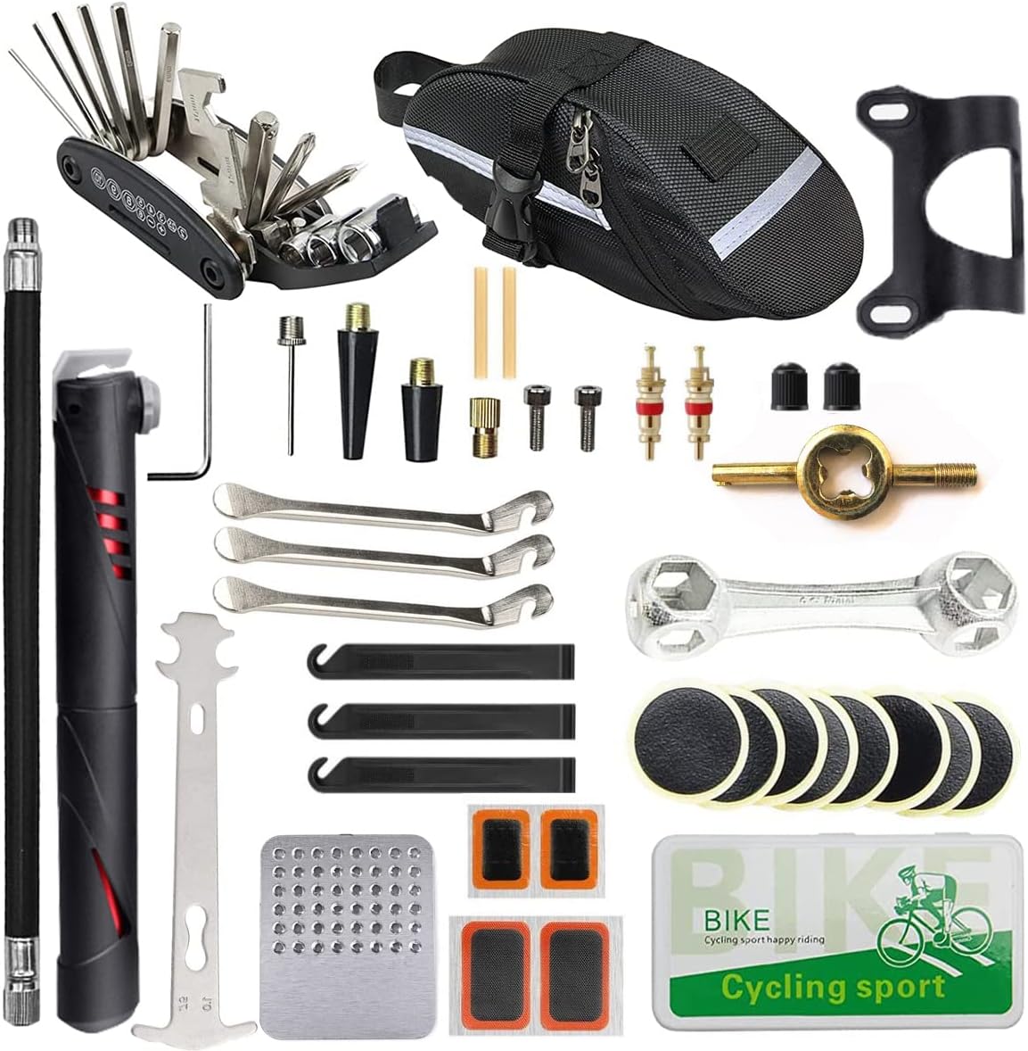 EDIONS Bike Repair Kit, Home Bike Portable Patches Fixes Tool with