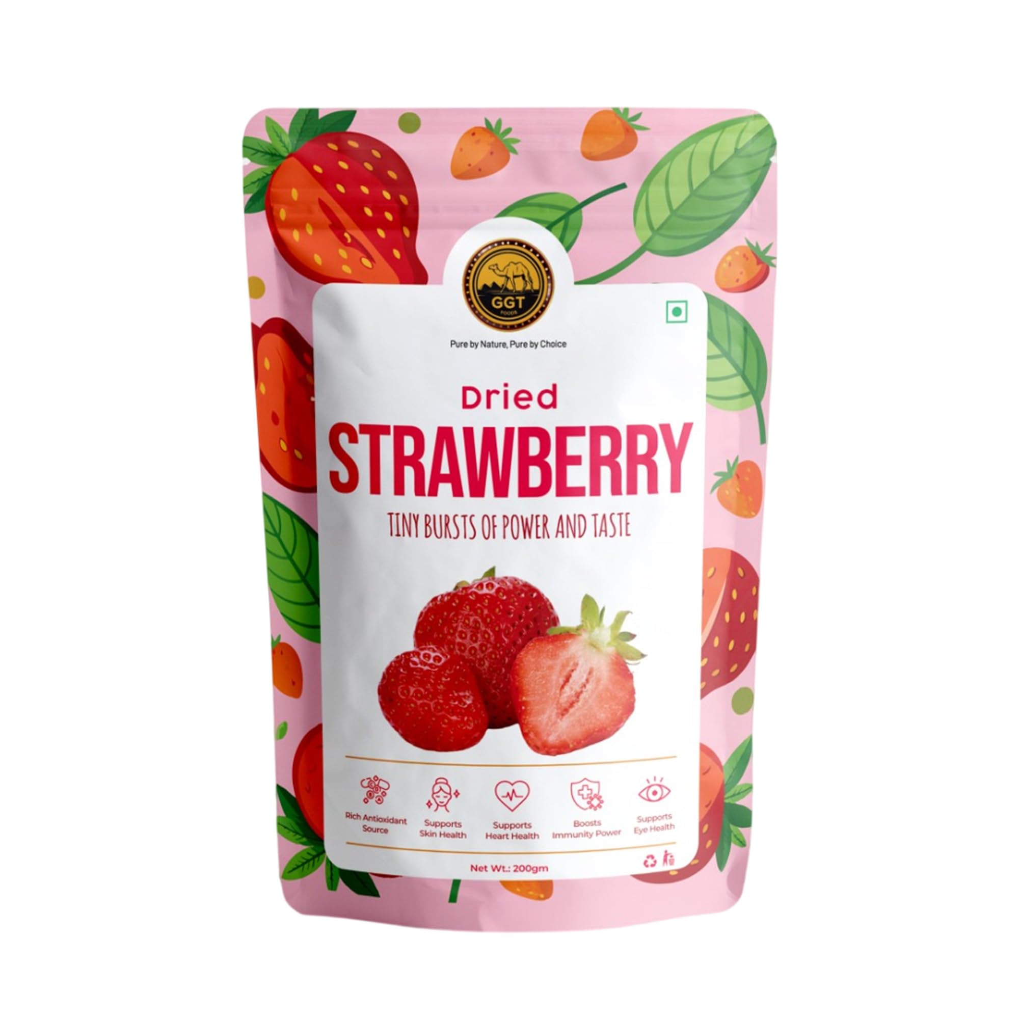 GGT Premium Sun-Dried Strawberries | 200 g | Unsweetened | No Added Sugar, No Preservatives | Gluten Free-picture-20