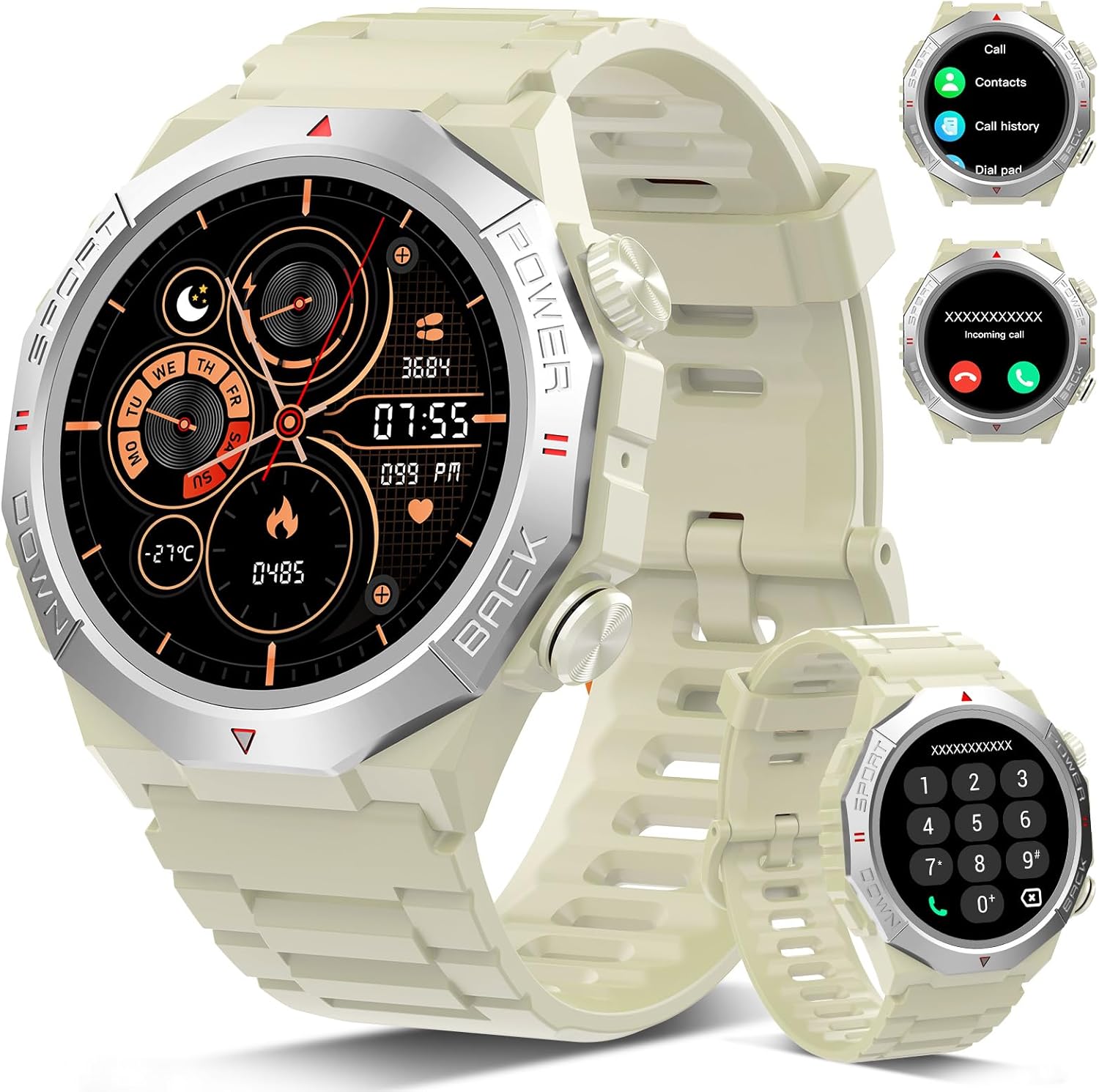 Atheewon Reloj Inteligente Hombre Mujer con Llamadas