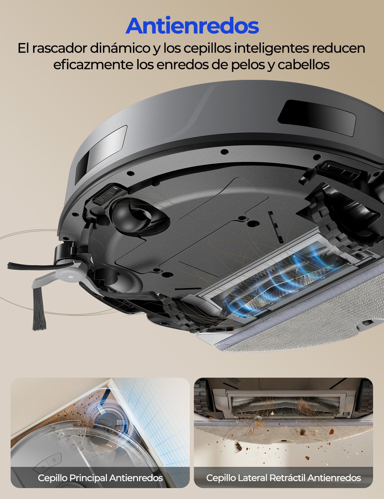 R11 Robot Aspirador y Fregasuelos con Mapeo, 20000Pa, Estación de Vaciado Automático 120 Días, Navegación LiDAR, WiFi App 5G/2.4G, Aspiradora Robot Autocargable para Alfombras/Suelos/Pelos
