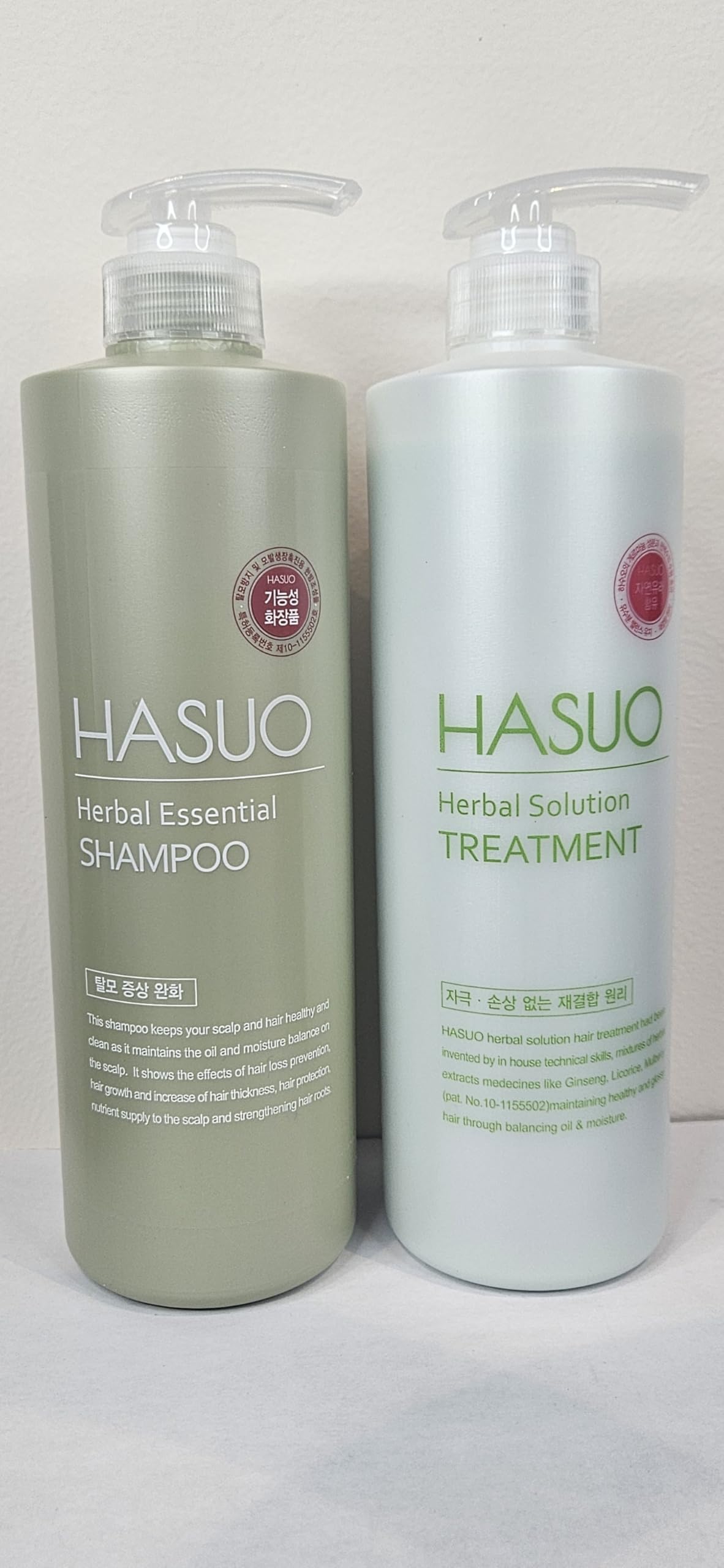 Hasuo Herbal Essential Shampoo & Hasuo Herbal Solution Treatment 750ml/ 25.36 fl.oz each