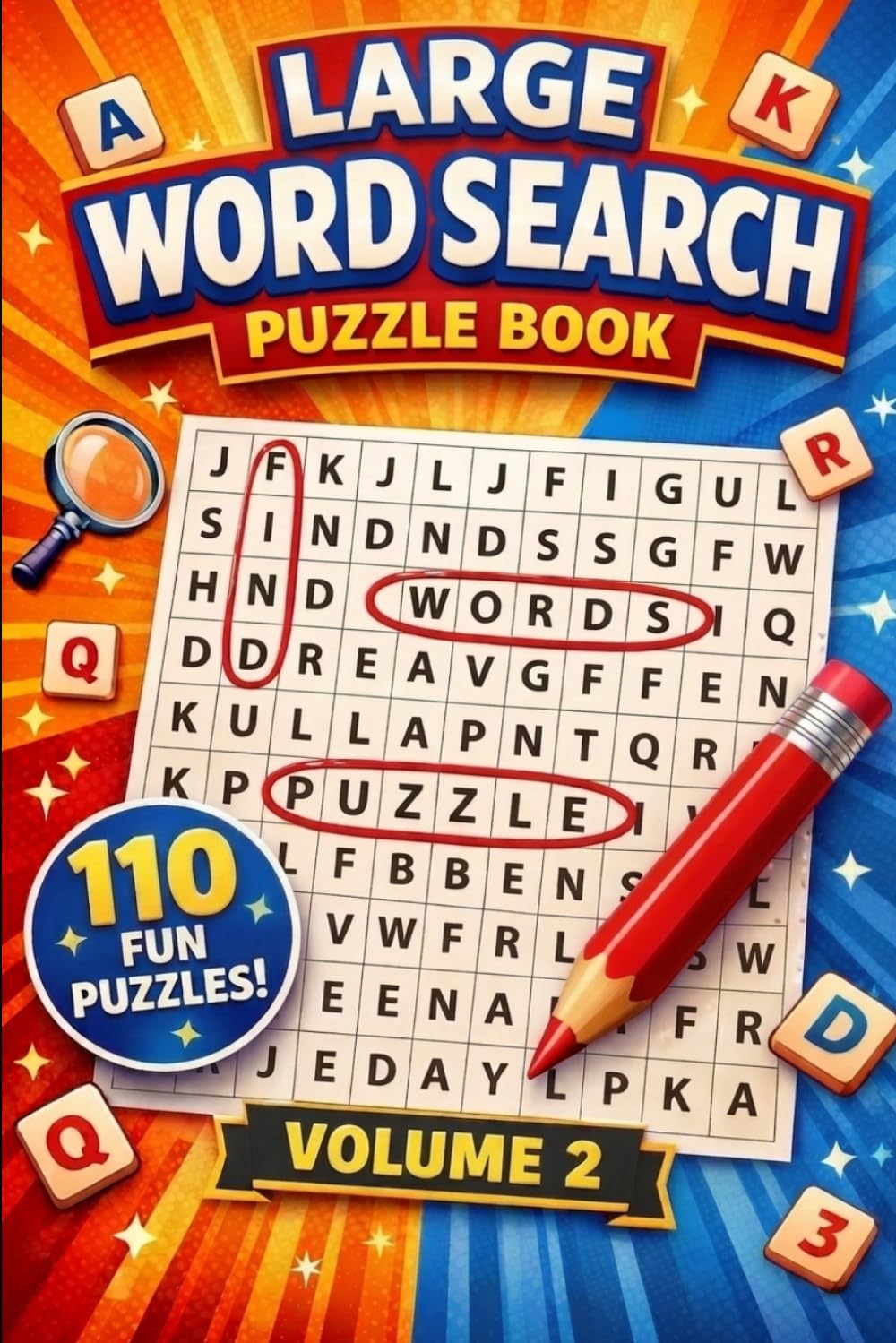 Word Search Puzzle Book - 110 Puzzles - Volume 2