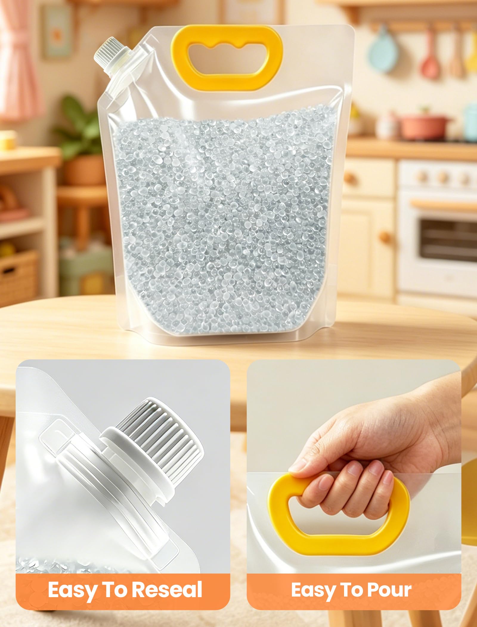 5KG Perle di Vetro Ponderate 2-3 mm per Coperte Ponderate e Peluche – Riempimento Premium per Cuscini, Bambole Reborn, Sacchi da Tiro e Progetti DIY