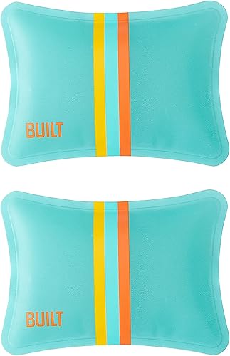 Miniatura 4 de BUILT Curve - Juego de 2 bolsas de hielo suaves, congelables, reutilizables, delgadas, de larga duración, para bolsas de almuerzo, color azul