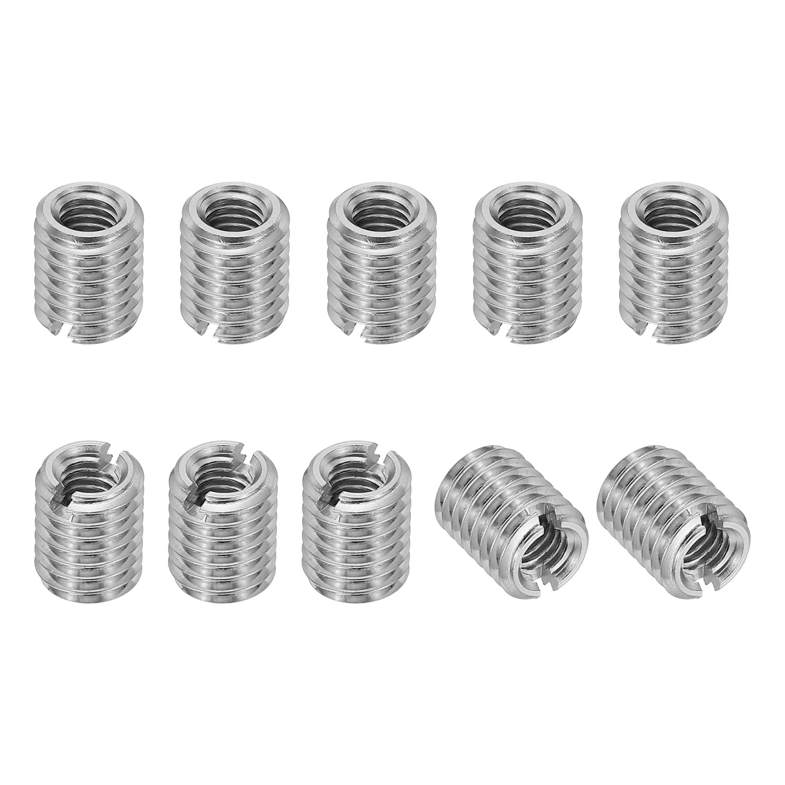 PATIKIL 316 Stainless Steel Thread Adapters Sleeve Reducing Nut, 10 Pcs M8 x 1.25 Male to M5 x 0.8 Female Repairing Insert Nut Screw Reducer Conversion Fastener 12mm โ image 1