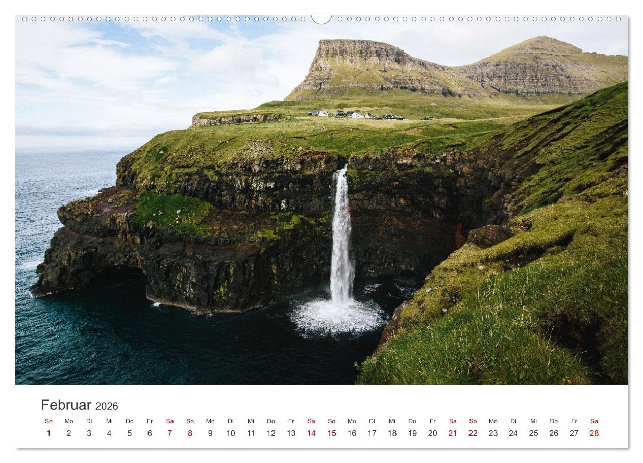 Färöer - Einzigartige Inseln (hochwertiger Premium Wandkalender 2026 DIN A2 quer), Kunstdruck in Hochglanz: Entdecken Sie das hevorragende Färöer, so wie Sie es noch nie gesehen haben.