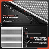 Vista 6 de A-Premium Conjunto de radiador de refrigerante del motor compatible con Chevrolet Corvette 2014-2019 V8 6.2L, repuesto # 20979405, 23217826