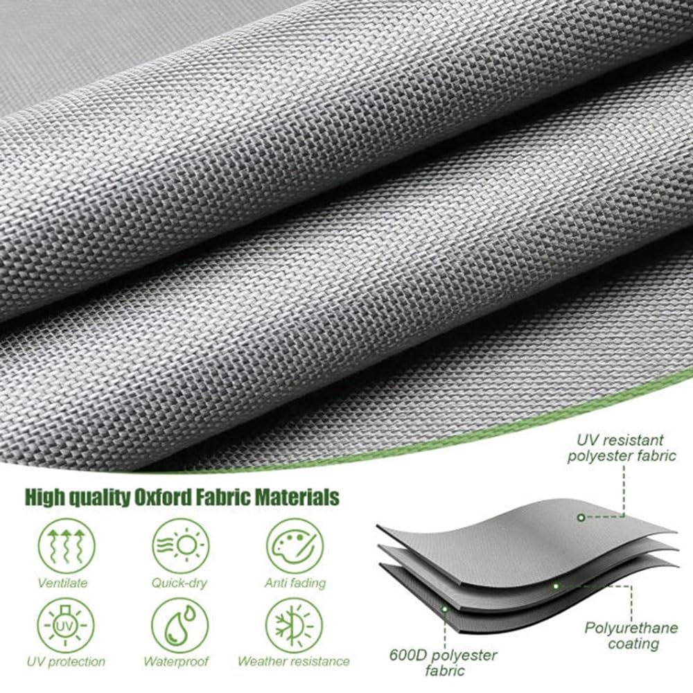 Copriseduta Di Ricambio Per Altalena Da Giardino Tessuto Oxford 600D ImpermeabileCoprisedile Da Giardino Per Dondolo 2/3 Posti Coprisedile Di Ricambio(Gray,160x58x58cm/63x22.8in)