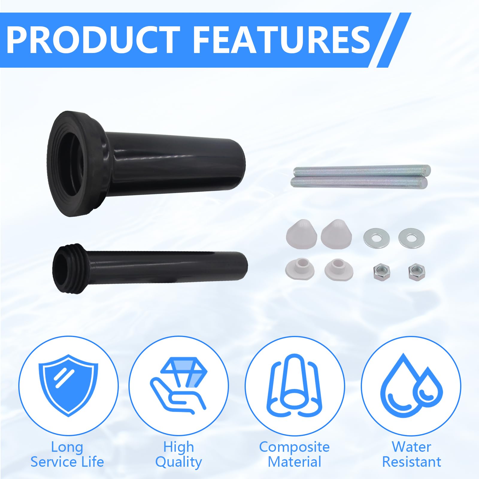Juego De ConexióN Para Inodoro De Pared, Juego De Conexión Para Inodoro De 300 Mm Con Tubo De Descarga Tapas Para Tubo De Desagüe Junta Material De Fijación Juego De Montaje Para Inodoro De Pared