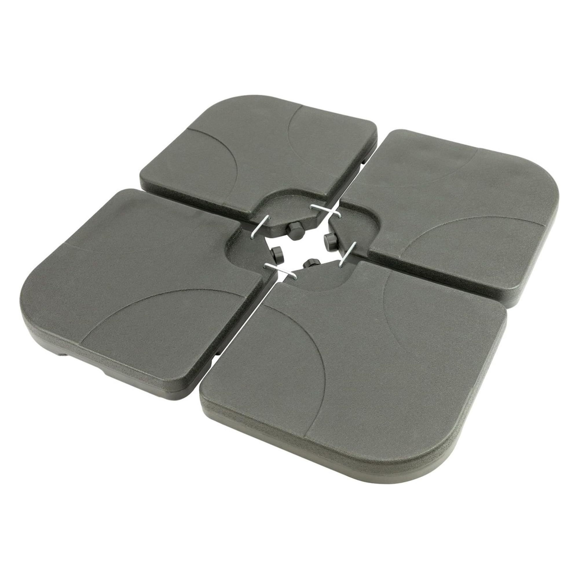 MaxxGarden Supporto per Ombrellone - Set di 4 Pesi per Supporti per Ombrellone, 50 x 50 x 7,5 cm, da Riempire con Acqua o Sabbia, Fino a 100 kg