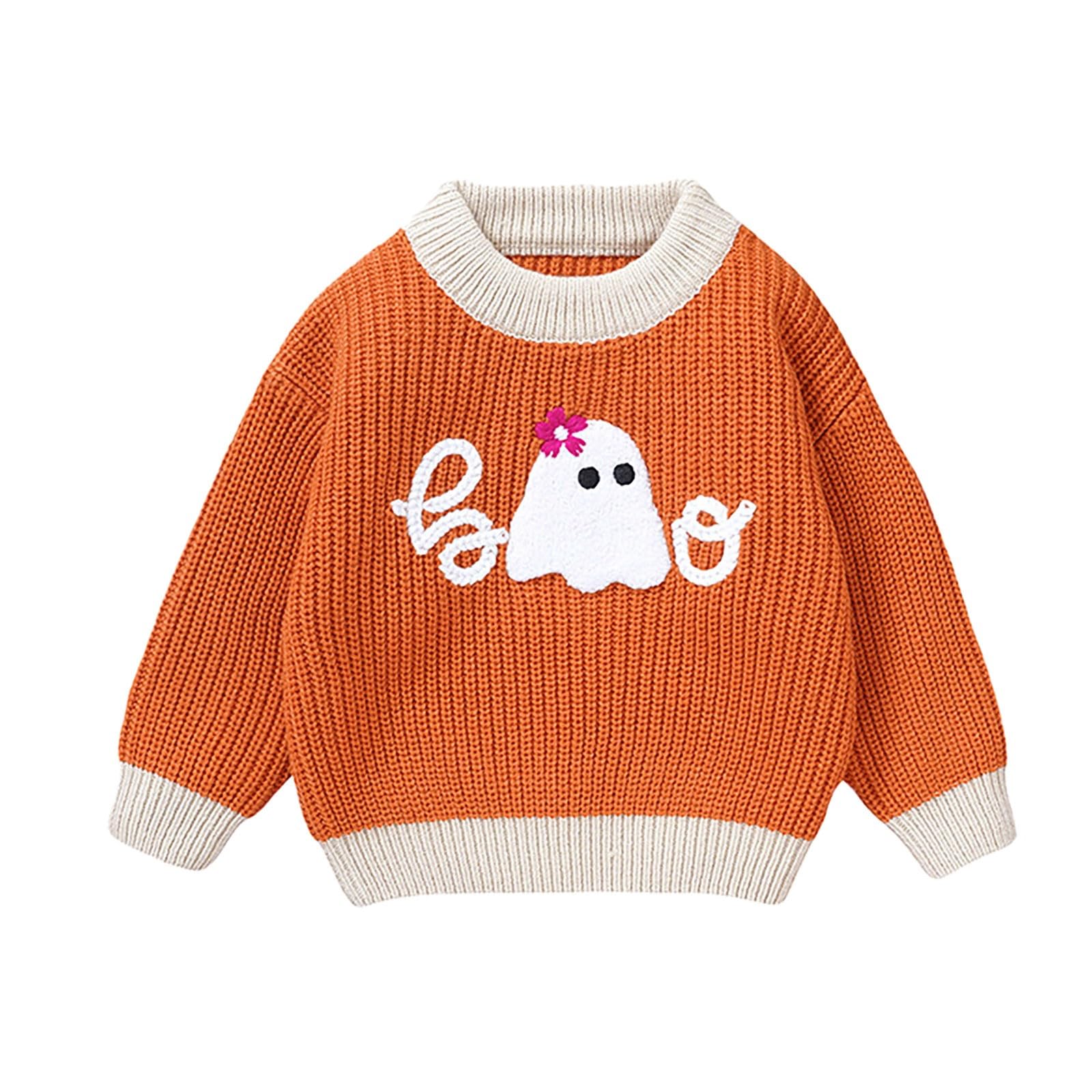 GenericHalloween Jumper Women Pumpkin Baby Girls Boys Sweaters Long Sleeve  Crew Neck Fall Winter Warm Knitwear Pullover Jumpers - Main Image