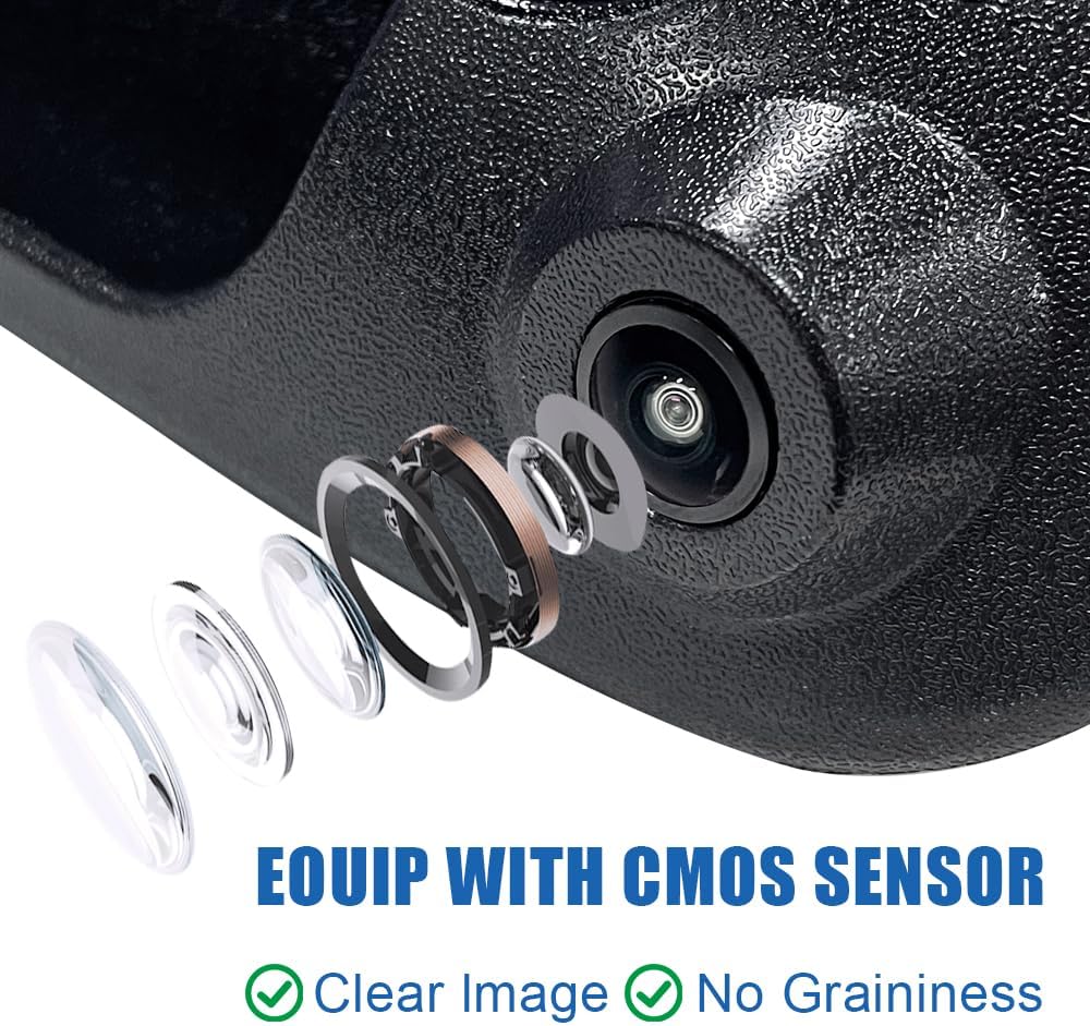 Tailgate Handle Backup Camera Replacement for 2002-2008 Dodge RAM 1500 2500 3500, Dodge Ram Tailgate Latch Door Handle Rear View Reverse Camera with Night Vision, Replaces OEM #55276237AA