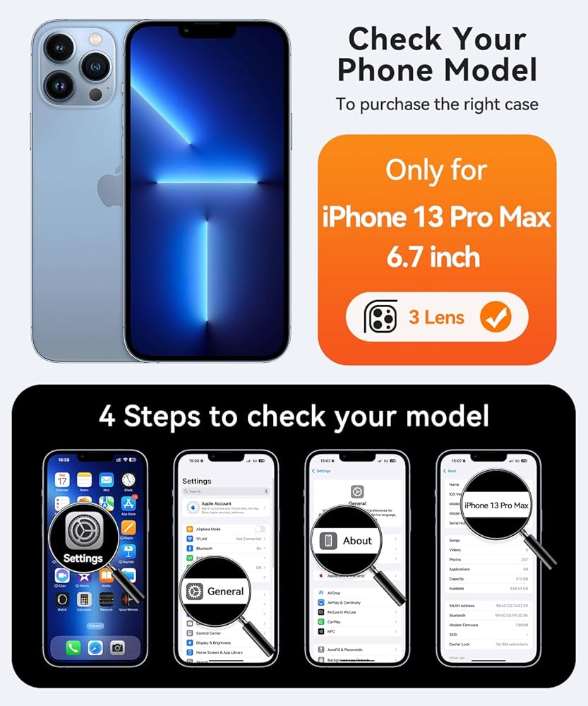 Amazon.com: CANSHN Magnetic Compatible with iPhone 13 Pro Max Case