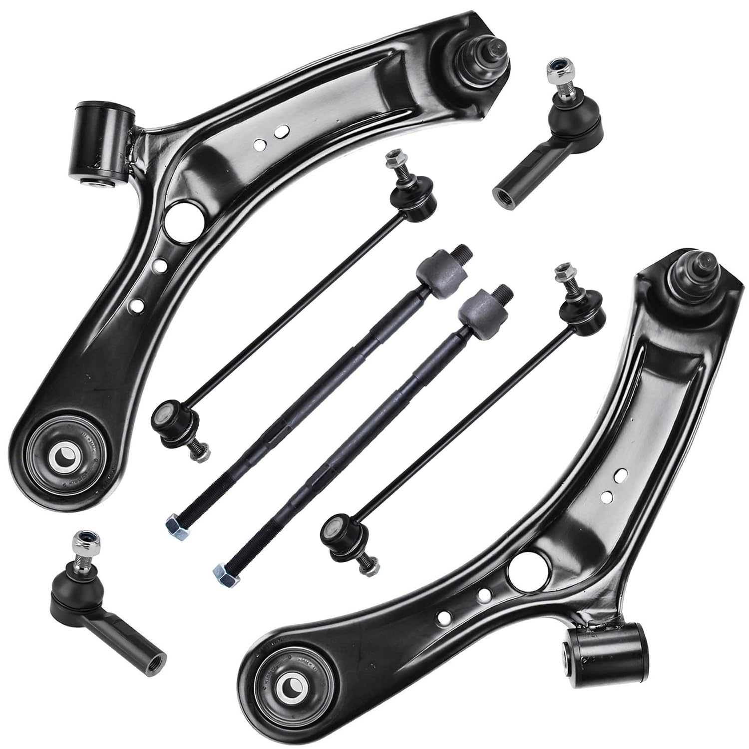 Detroit Axle - Front Lower Control Arms w/Ball Joints Sway Bar Links Inner