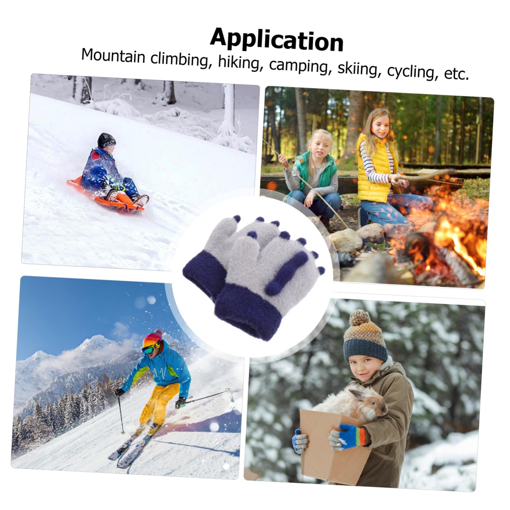 TOVINANNA Boys Girls Winter Gloves Kids Warm Finger Cashmere Gloves Full Coverage Adorable Dinosaur Claws