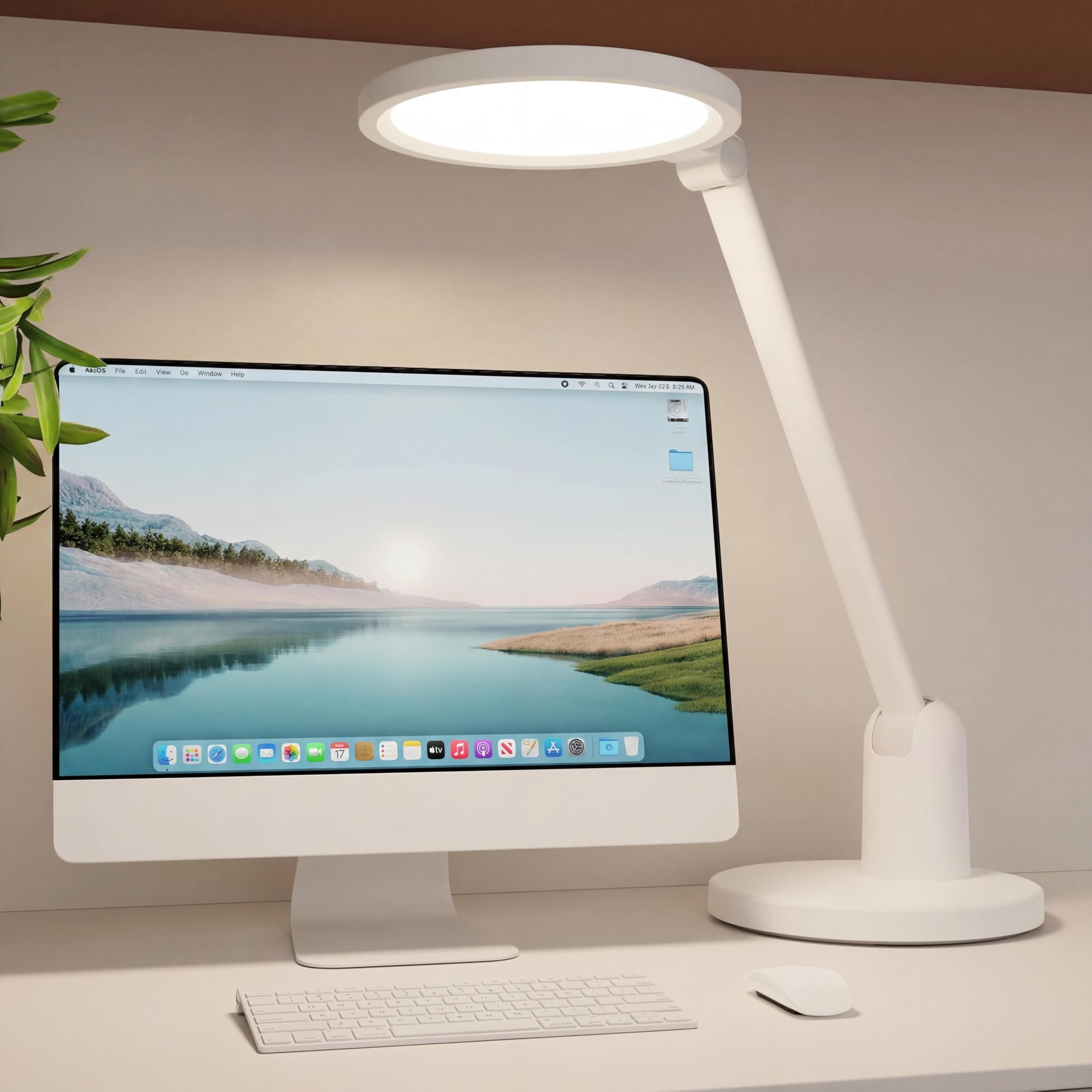 Schreibtischlampe LED Dimmbar, 1000LM Ultra Hell Tischlampe, 3 Farbmodi 7 Helligkeits Desk Lamp mit Touch-Steuerung Speicherfunktion Leselampe, Drehbare Nachttischlampe für Büro Arbeit Nachttisch