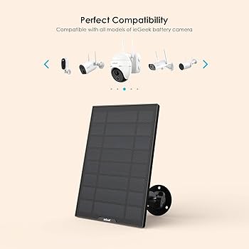 ieGeek無線防犯カメラ ソーラーパネル付き Amazon.co.jp: 【ソーラーパネル一体型・充電も配線も不要・永久