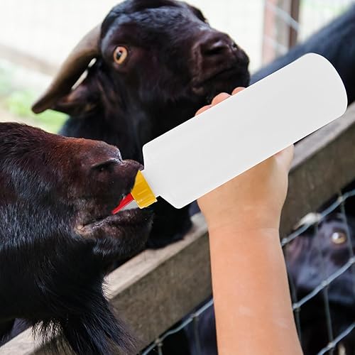 Miniatura 6 de Tofficu 5 juegos de botellas de cabra 13.5 fl oz botella de alimentación de cordero, botella de bebida para ganado infantil, botella de agua de