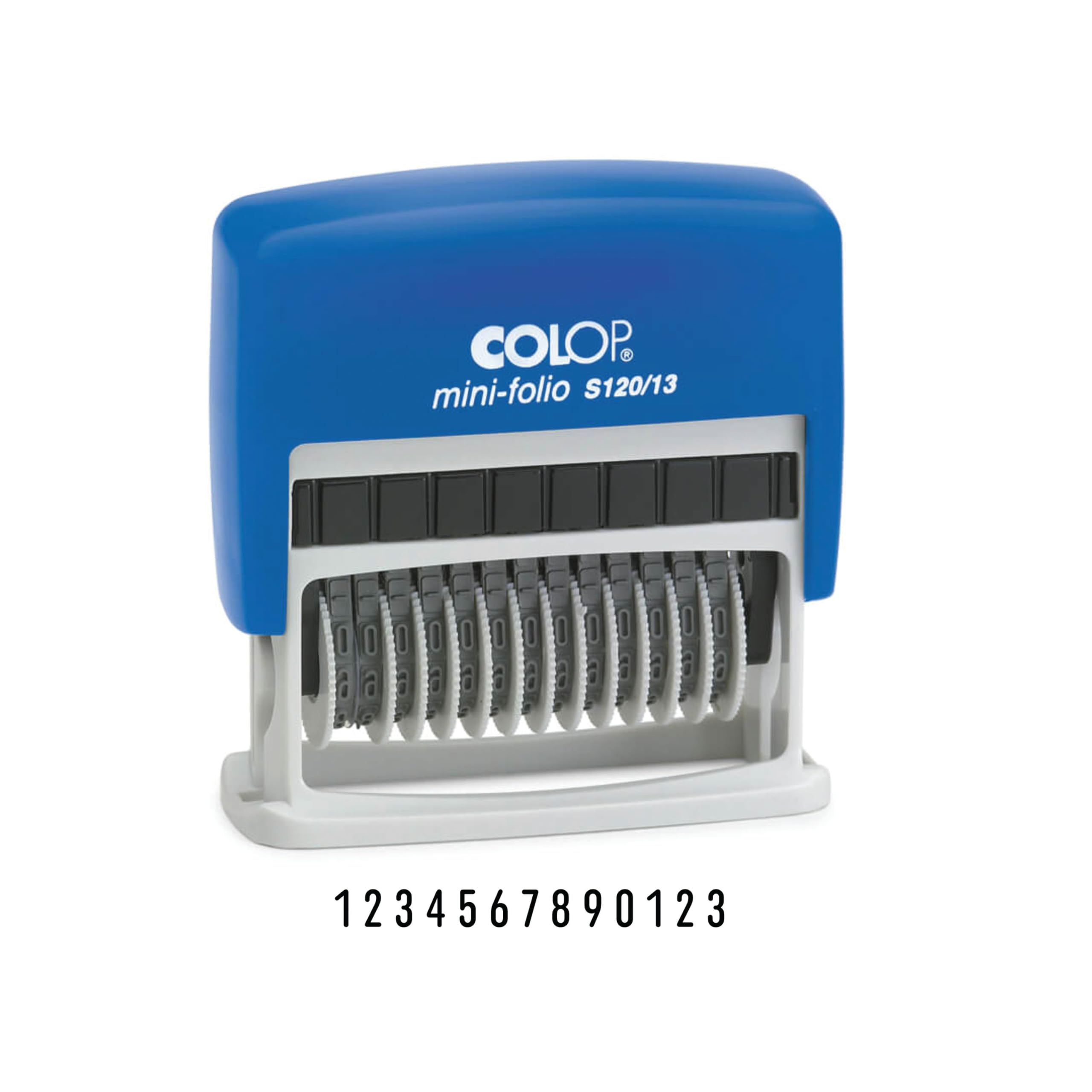 COLOP Sello de numeración S120/13 con 13 dígitos, color negro, pequeño