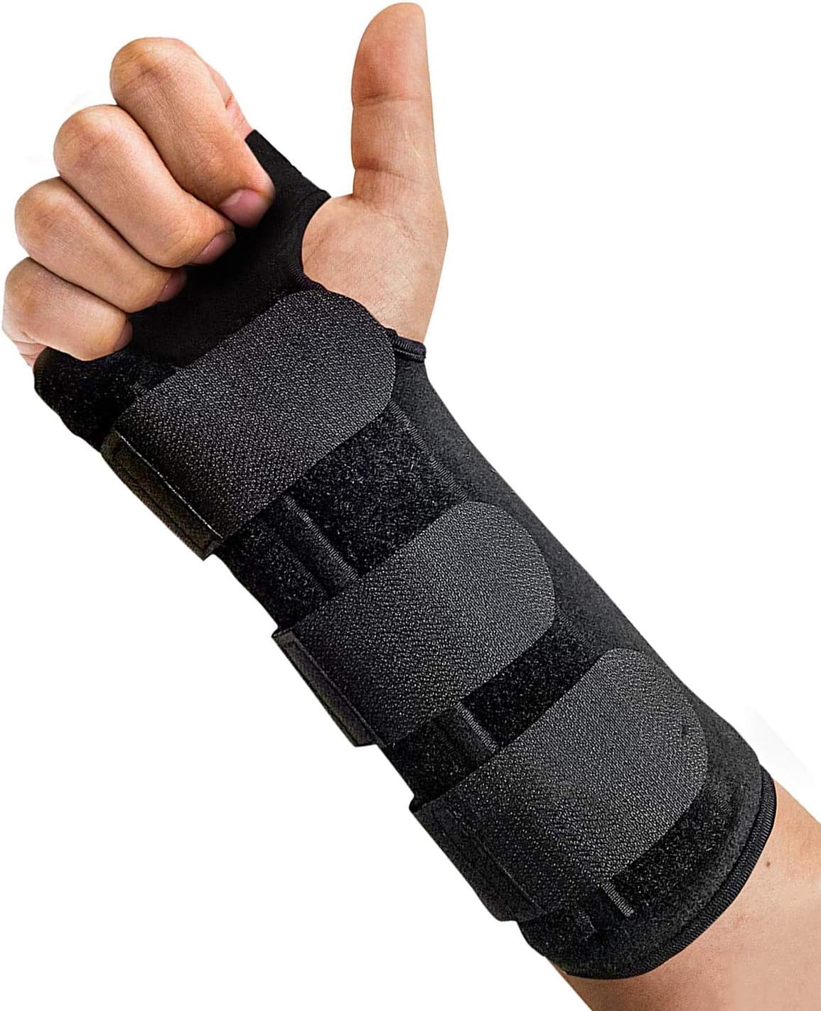 LoveSelfy Breathable Wrist Support Brace, Adjustable Lightweight Splint with Cushioned Pads for Extra Comfort Ideal for Carpal Tunnel Arthritis NHS Tendonitis Fracture Sprain RSI - Right Hand (Small)