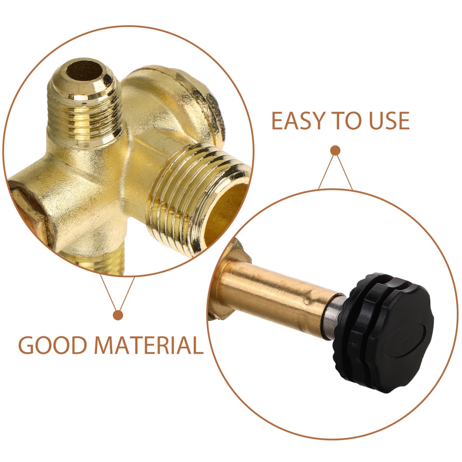 Lurrose 4 Pièces Vanne à double tuyau clapet anti-retour de d'air accessoire pneumatique fileté outil de connexion rapide clapet anti-retour pneumatique Alliage de zinc Doré