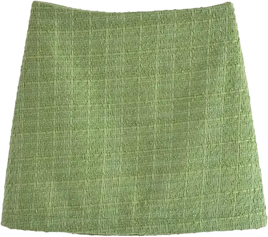 Women Coarse Weaving Loose Single Breasted Jackets + Slim Chic and Elegant Skirts