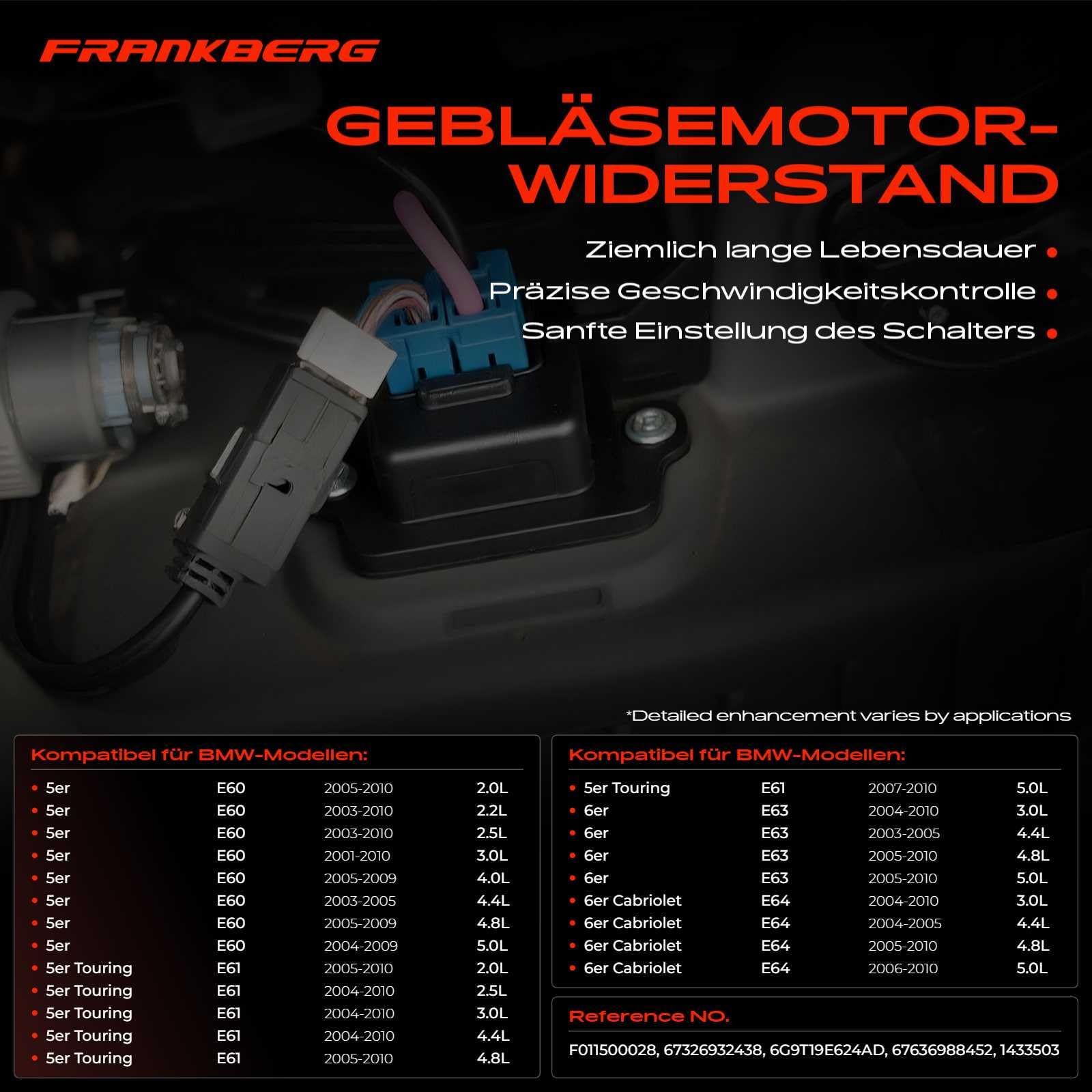 Regulator dmuchawy do E60 E61 E63 E64 520 523 525 530 535 540 545 550 630 635 645 650 M M5 2001-2010 6763698452