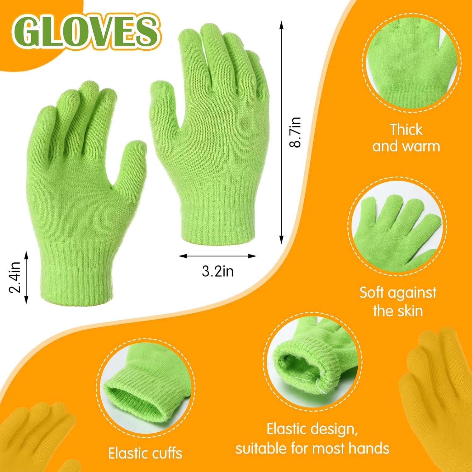 4 Sets Halloween Character Park Cosplay Hat and Gloves Set Winter Knit Pom Beanie Hat Halloween Costume Accessories Knitted Headwear Pompom Cuff - Image 4