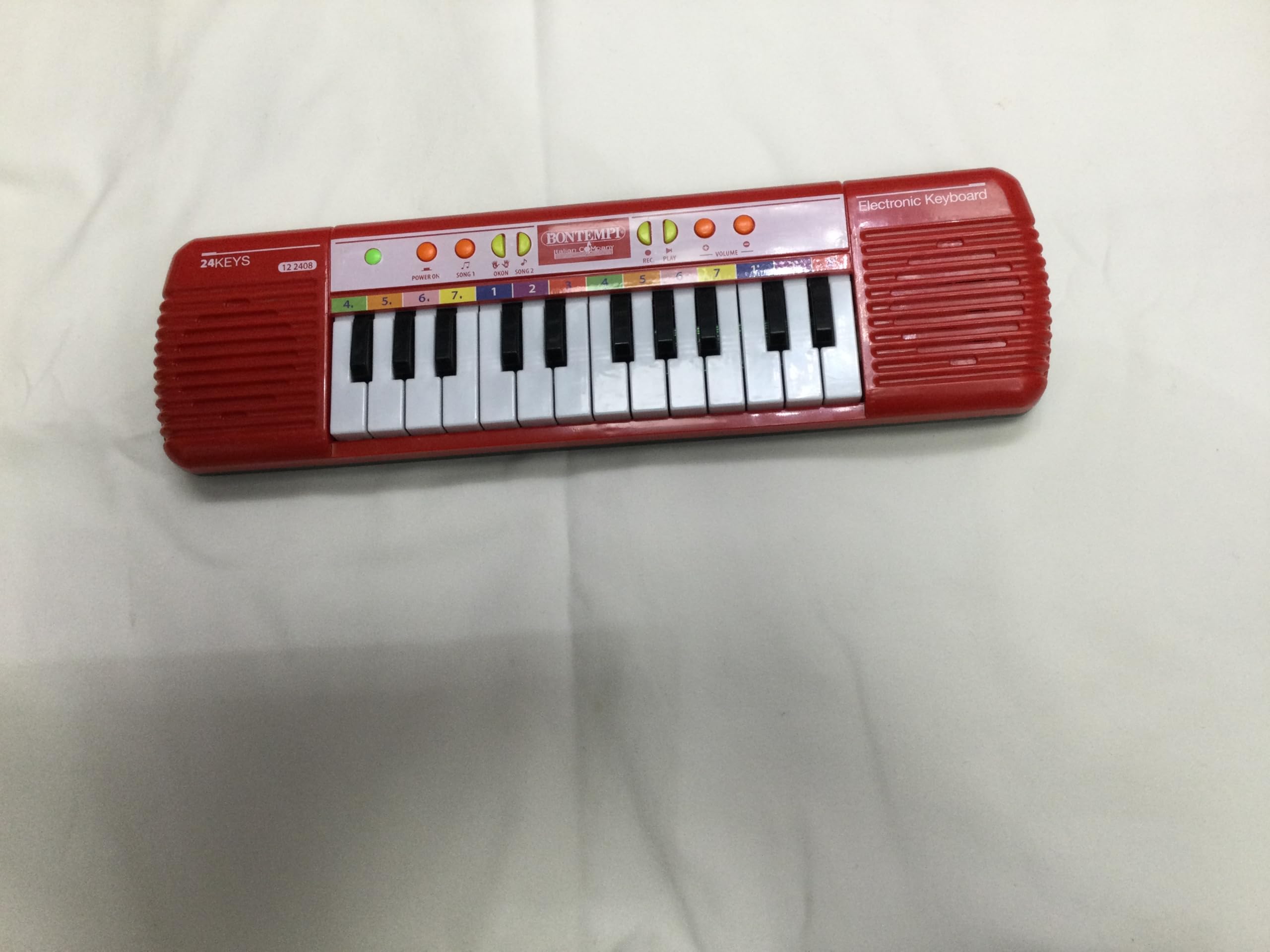 Bontempi Kids Musical Keyboard on Blister, Red, Mini - Image 2