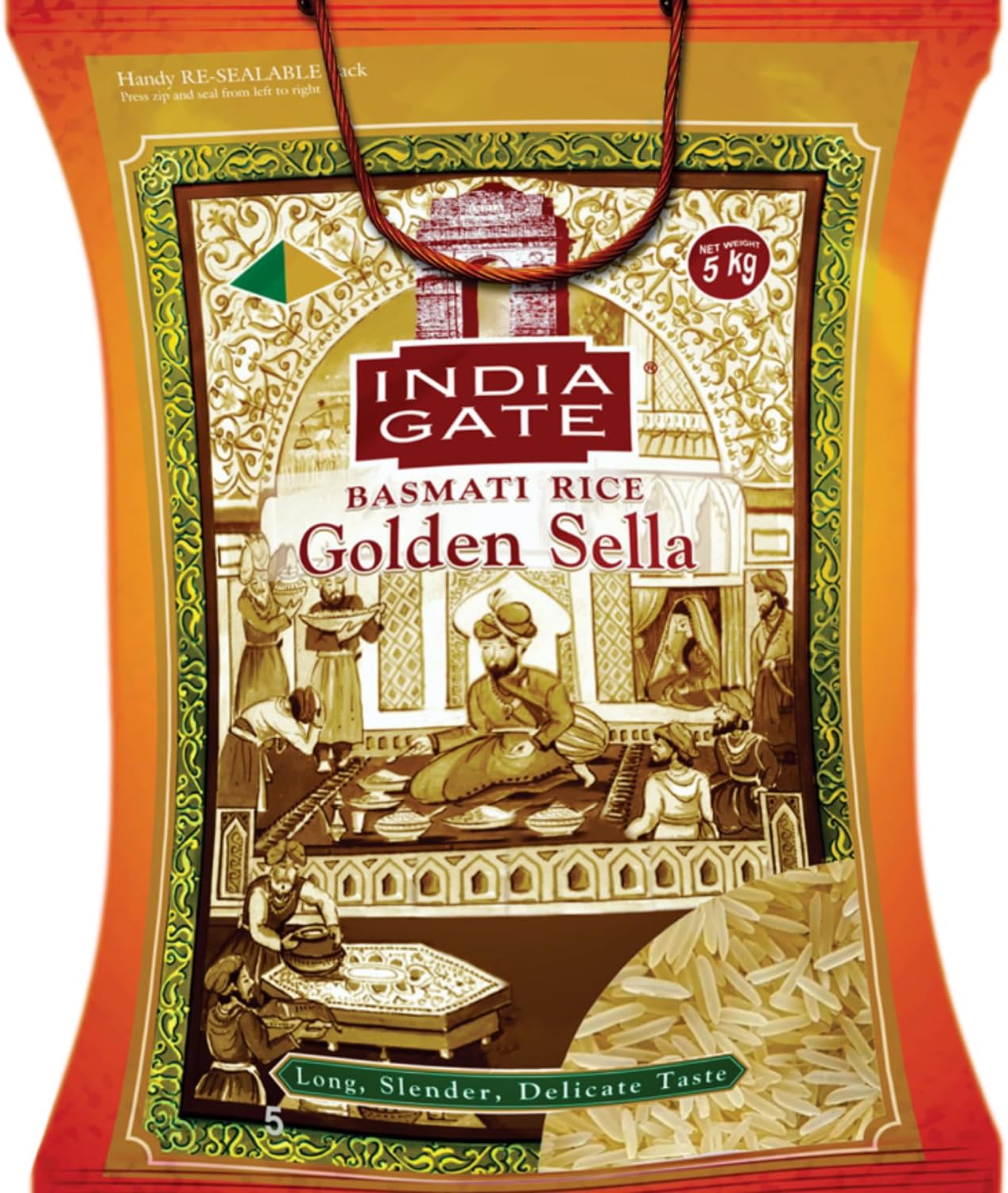 Parboiled Basmati Rice - Golden Sella, 10 Pound Bag