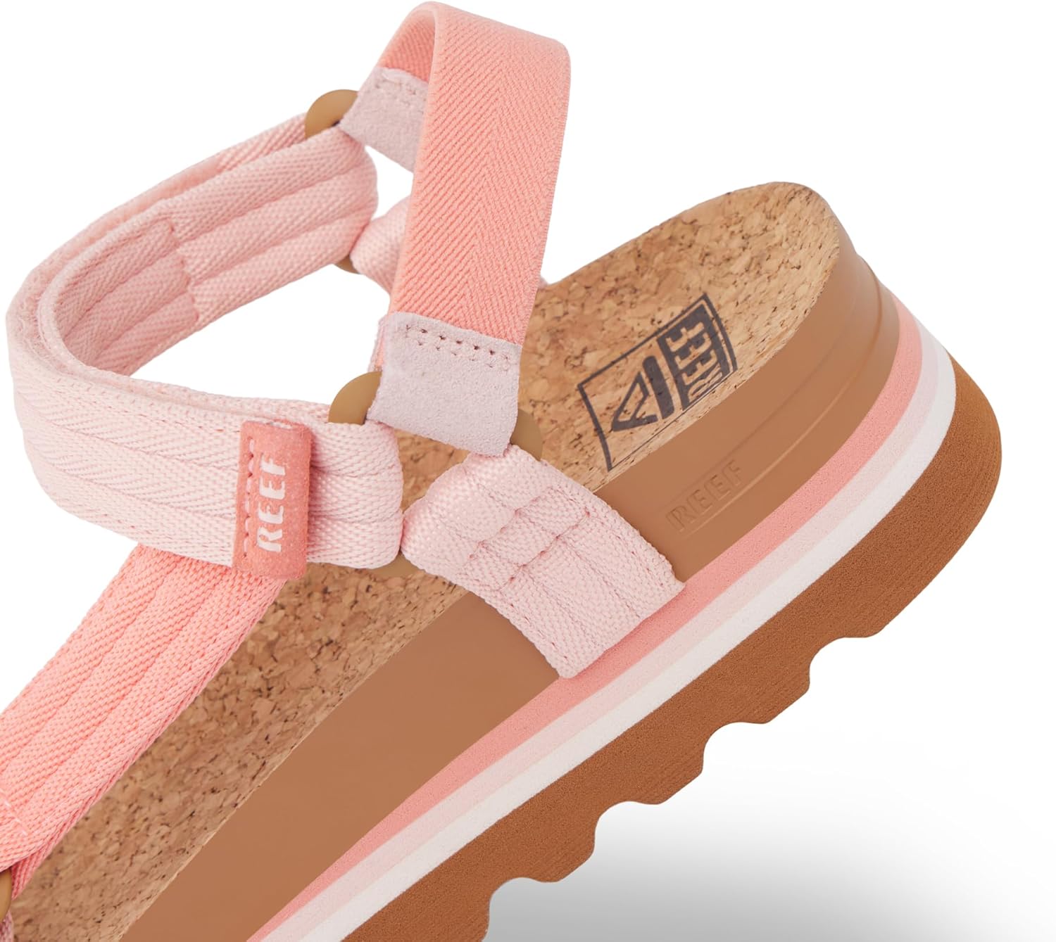 REEF Cushion Rem Hi Womens Platform Sandal, Adjustable Strap, Arch Support and Heel Cupping, Coral Duo, 8.5 - Image 7