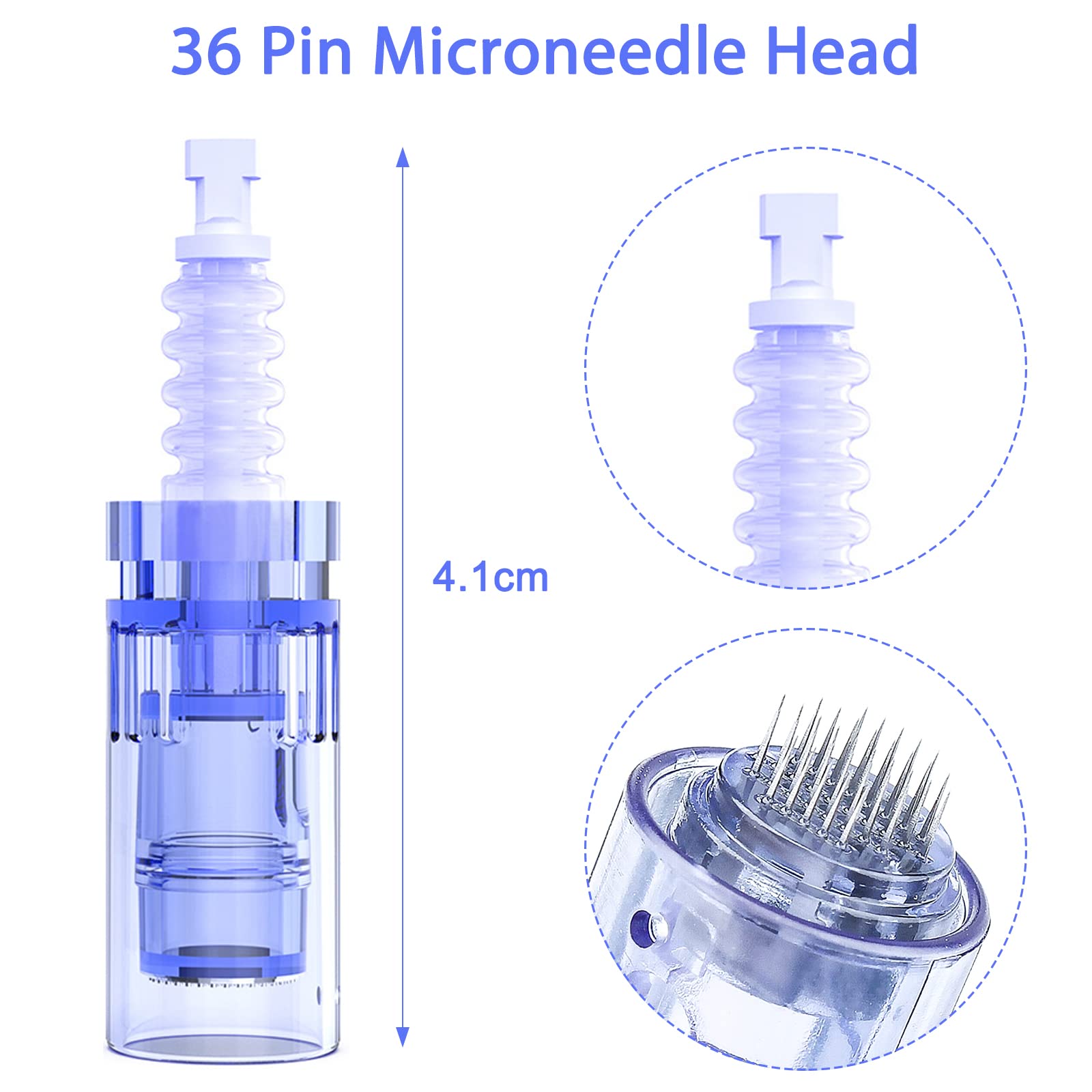 20 Pcs Agujas Dermapen Microneedling 36 Pin Microagulhas Agulhas De Repuesto Micro Aguja Cartucho De Slot Baioneta Regular Microneedle Cartuchos Dermapen Para Microneedling Derma Substituição Pen