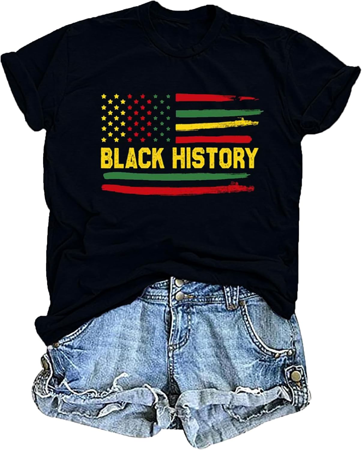 Black History Shirts for Women Short Sleeve Black History Month Tshirt Loose Tops