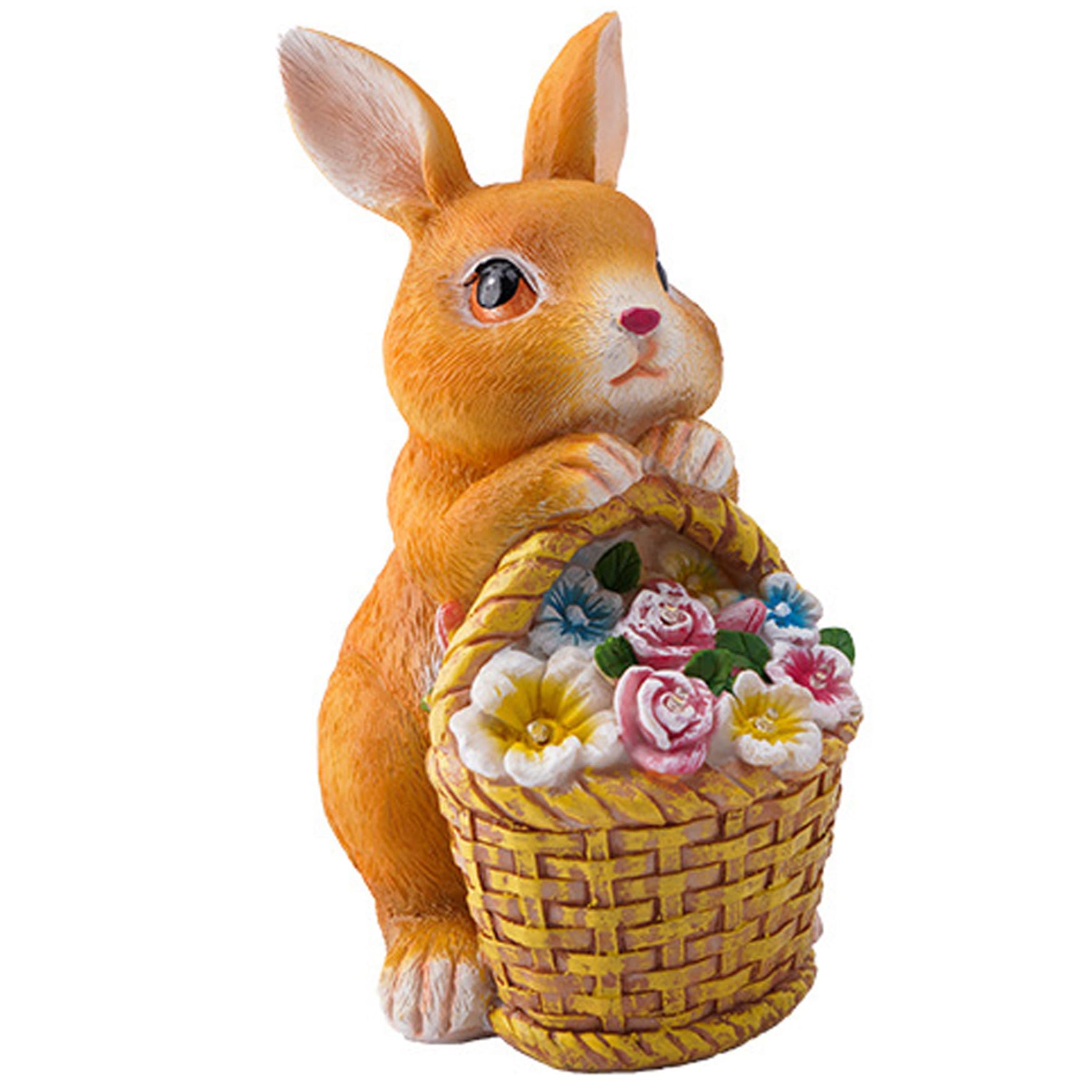 Décoration jardin solaire avec ce lapin en résine pour balcon animé