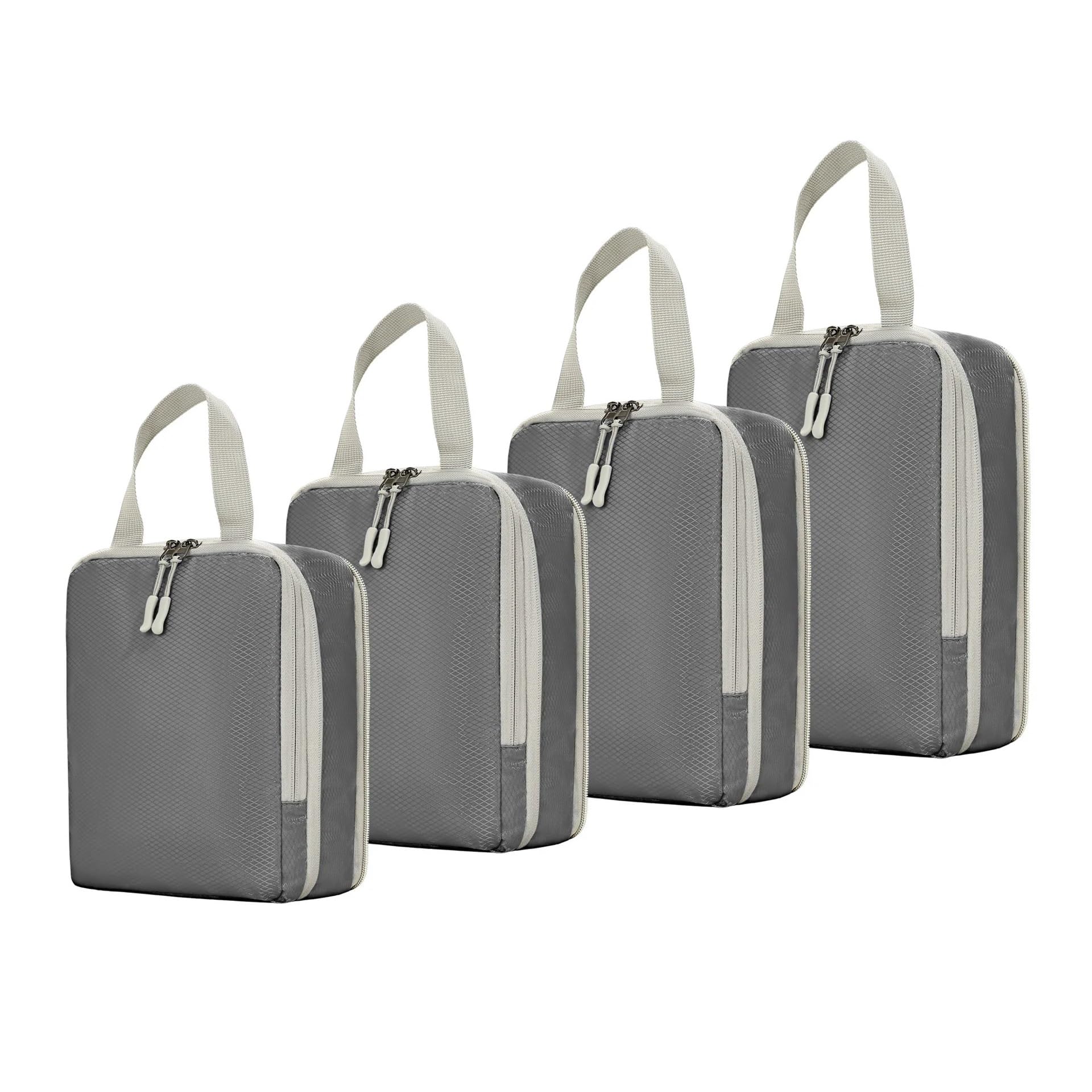 Luggage Organiser Set Compression Packing Cubes Set Waterproof Clothing Oganizer Bag Suitcase Travel Luggage Underware Organizer(Grey)