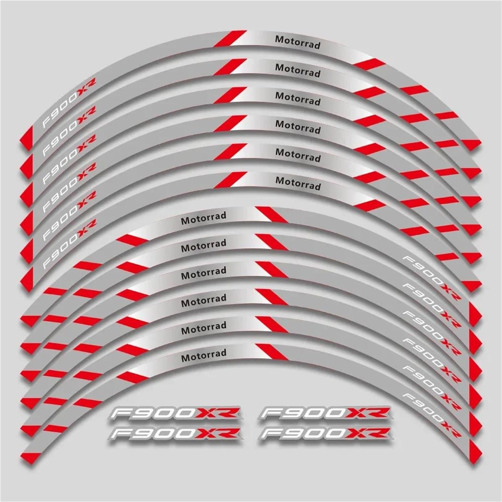 Motorcycle Wheels Sticker Rim Tire Reflective Stripe Decals Set for BMW F900XR F900 XR F 900 F900xr(Color12)