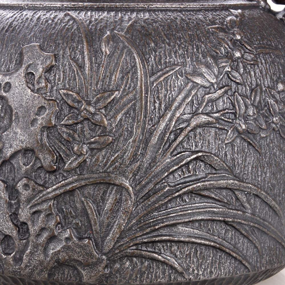 Theiere en Fonte Théière en Fonte 1.8L Fonte Théière Théière Artisanat Vieux Fer Pot Manuel Fer À L'intérieur Et À L'extérieur Pas De Revêtement Japonaise Théière Théière Fonte