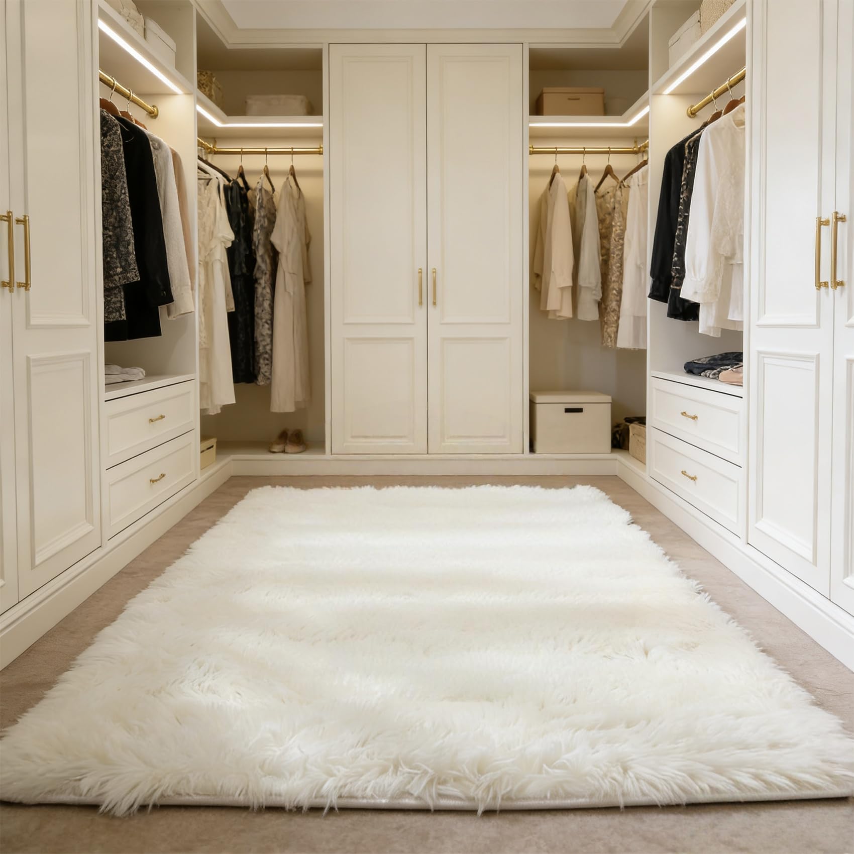 Tapis de salon moelleux pour réchauffer l'ambiance de votre chambre à coucher