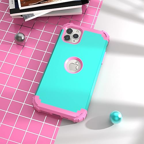Miniatura 6 de IDweel Funda para iPhone 11 Pro Max con protector de pantalla (vidrio templado), híbrida 3 en 1, a prueba de golpes, resistente, cubierta