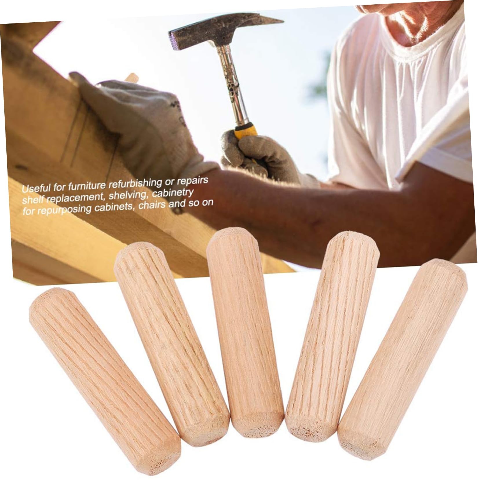 PRETYZOOM Wooden Needle Round Raft Wood Pin Nails 500 Pcs Dowel Pin Chairs Dowel Hardwood Connectors