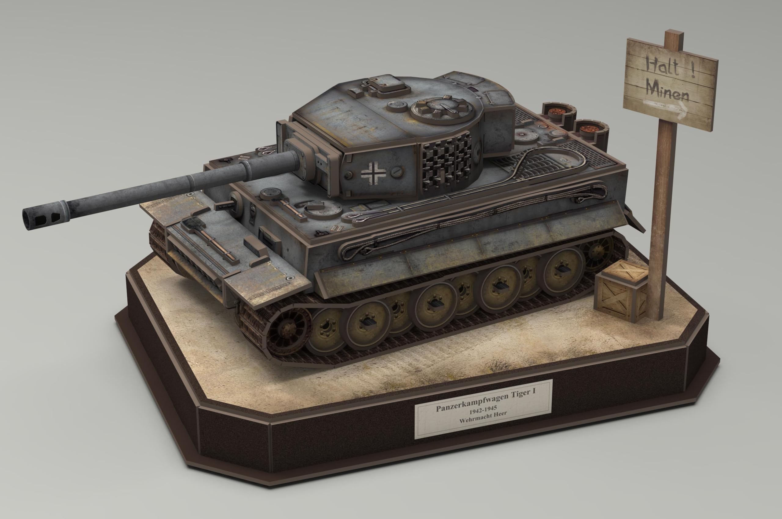 Revell 3D Puzzle 00252 Tiger I - German Tank, 200 Pieces, Highly Detailed, Fun & Easy To Build, 25.7cm in Length - Image 3