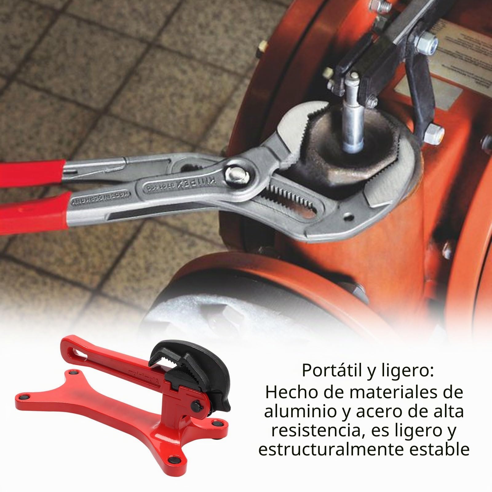 Vicio Tubería Portátil, Abrazadera de Tubería Portátil Multifuncional, Visor de Apretación, Autotensión, Abrazaderas de Tubo Manual Fijo para Tuberías, Accesorios, Válvulas
