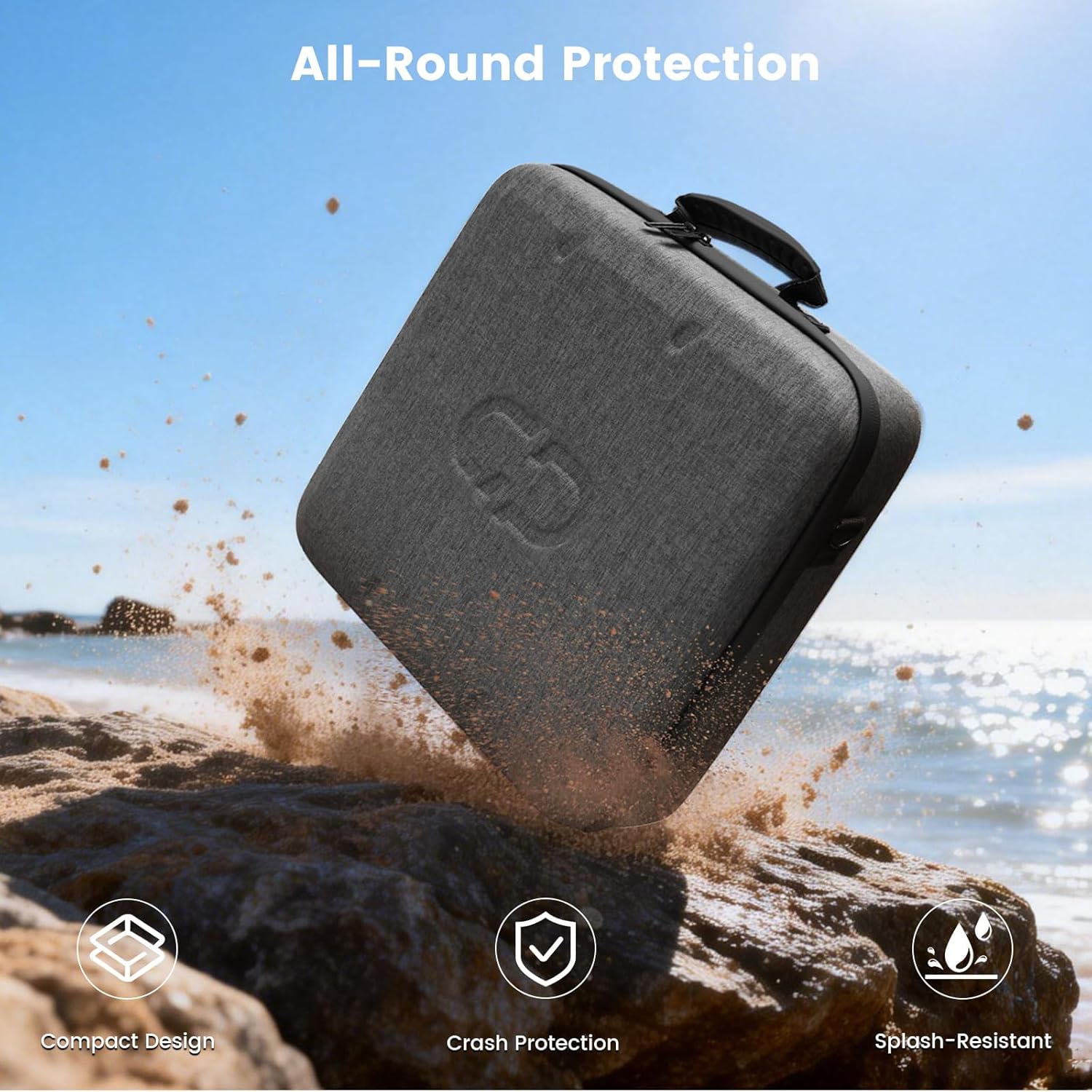 Travel Case for Starlink Mini, Waterproof Shockproof EVA Protective Cover with Shoulder Strap, Lightweight Carrying Case for Antenna, Cable, Power, and Accessories, Dark Gray