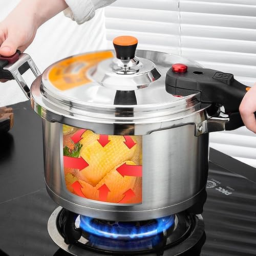 Miniatura 5 de Stainless Steel Pressure Cooker Non-Stick Pot Energy-Saving Safety Cooking Pot For Pressure Food or Steaming Compatible with Gas  Induction Cooker