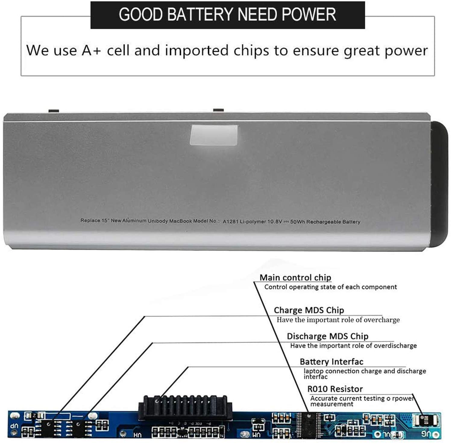 10.8V 50Wh A1281 A1286 Sostituzione Della Batteria Del Laptop Per
